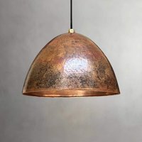 Rustikale Oval Dome Kücheninsel Licht - Oxidierte Kupfer Hängedeckenleuchte Mit Messingkrone von KeshBazzar