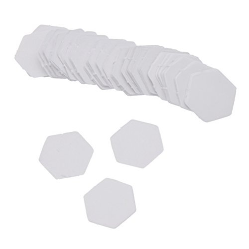 Kesheng 100x Papier Hexagon Sechseck Schablone Weiß für Patchwork Näharbeit DIY (12mm) von Kesheng