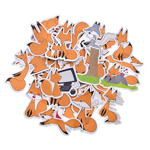 Kesheng 40x Aufkleber Sticker Fuchs Khaki Orange Tagbuch Reisebuch Scrapbooking DIY Kesheng 40x Aufkleber Sticker Fuchs Khaki Orange Tagbuch Reisebuch Scrapbooking DIY von Kesheng