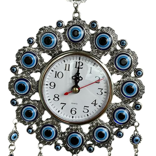 Keskin Böser Blick, türkisches Auge, Glücksauge, böser Blick, Wandbehang, Nazar-Amulett, Glücksamulett, Evil Eye Uhr (16 x 34 cm) von Keskin