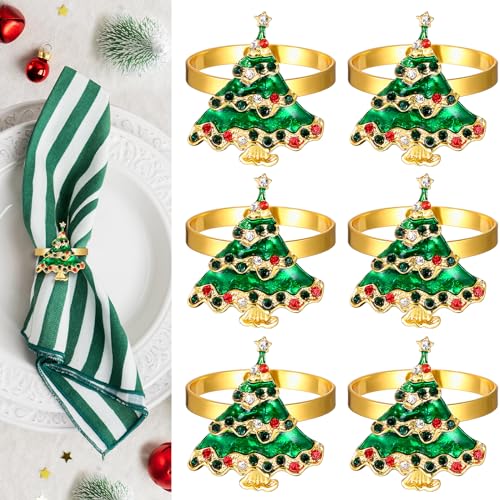Kesote 6 Serviettenringe Weihnachtsbaum Serviettenschnalle Serviettenhalter Vintage Tischdeko Weihnachten Deko Kesote 6 Serviettenringe Weihnachtsbaum Serviettenschnalle Serviettenhalter Vintage Tischdeko Weihnachten Deko von Kesote