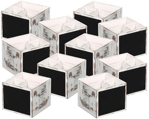 10er SET KESPER Besteckbox 66277 aus FSC-zertifiziertem Sperrholz Vintage weiß mit Kreidetafel/Besteckbehälter 10er SET KESPER Besteckbox 66277 aus FSC-zertifiziertem Sperrholz Vintage weiß mit Kreidetafel/Besteckbehälter von Kesper