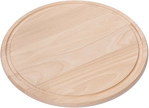 1x KESPER Fleischteller Ø 30 cm Höhe 1,5cm Buchenholz Servierteller Holzteller von Kesper