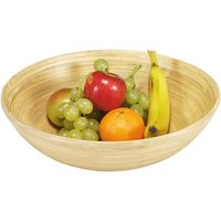 3 Stück Kesper Obst-und Gebäckschale, Holzschale, Servierschale, helles Bambus, Ø 25 x H8 cm, Holzmaserung, Bambusschale, sehr leichte Gebäck Schale von Kesper