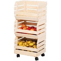 Gemüseregal aus Holz mit massiven Rädern perfekt für Speisekammer oder Keller Kesper Gemüseregal aus Holz mit massiven Rädern perfekt für Speisekammer oder Keller Kesper von Kesper