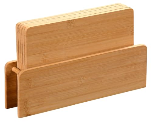 KESPER 58376 Brettchenständer mit 5 Brettchen aus Bambus/Frühstücksbrettchen von Kesper