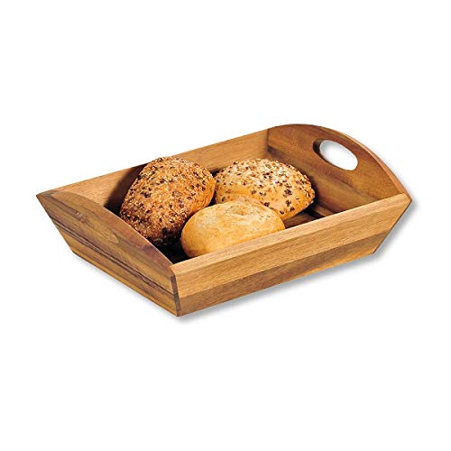 KESPER 63820 Brot- & Aufbewahrungskorb aus Akazienholz 31,5 x 23 x 9 cm/Brotkorb/Obstkorb/Servierkorb von Kesper