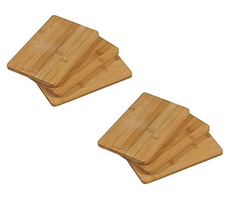 KESPER | Frühstücksbrettchen | 6er Pack | Bambusholz | Holz Schneidbrett für den täglichen Gebrauch | ideal zum servieren von Speisen von Kesper