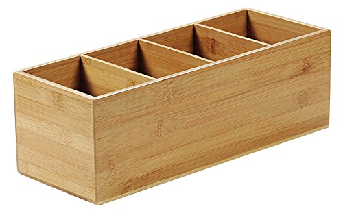 KESPER 70850 Besteckkasten 4-fach aus FSC-zertifiziertem Bambus/Besteckhalter/Box von Kesper