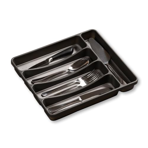 Kesper | Besteckkasten - Besteckeinsatz für die Schublade, Material: Kunststoff (PP), Maße: B 29 x T 33 x 4,5 cm, Farbe: Grau | 30091 von Kesper