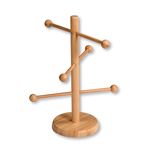 Kesper | Brez'n- und Wurstständer, 6-armig, Material: Bambus, Maße: Ø 15 cm/Höhe: 37 cm, Farbe: Braun | 58615 von Kesper