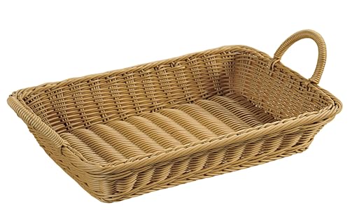KESPER Brot- und Obstkorb 41 x 29 x 8 cm aus Kunststoffgeflecht/Besteckkorb/Servierkorb von Kesper