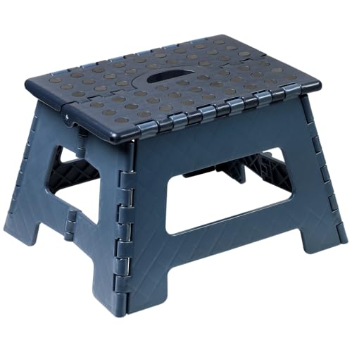 KESPER | Klapptrifft, Material: Kunststoff, Maße: 35 x 27 cm, Höhe: 22 cm, max. Belastbarkeit: 150 kg, Farbe: Dunkelblau, geprüft: DIN EN 14183 | 70630 von Kesper