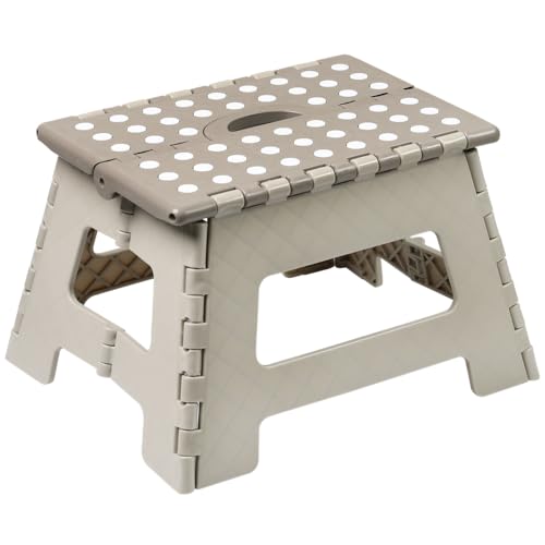 KESPER | Klapptritt, Material: Kunststoff, Maße: Maße: 35 x 27 cm, Höhe: 22 cm, max. Belastbarkeit: 150 kg, Farbe: Weiß, Beige, DIN EN 14183 | 70631 von Kesper