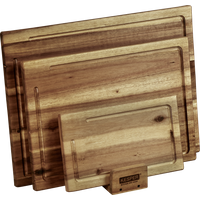 KESPER Schneidebrett "3er Set Schneidebrett inkl. Ständer", (Set, 4 St.), aus FSC-zertifiziertem Akazienholz von Kesper