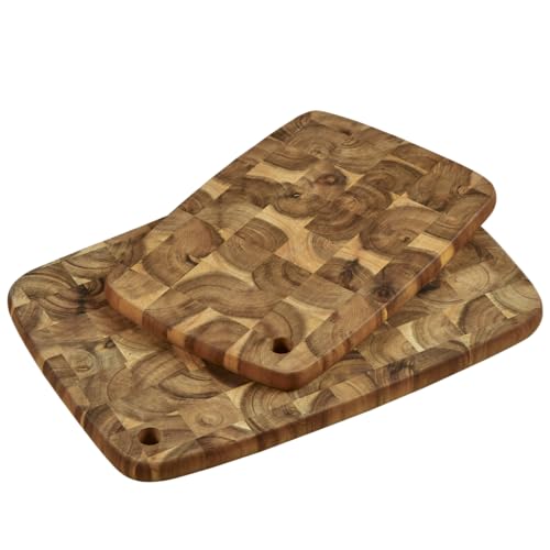 KESPER | Schneidebretter 2er Set, Material: Akazienholz, Maße: 40 x 28 x 2 cm, 32 x 22 x 2 cm, Farbe: Braun | 28155 KESPER | Schneidebretter 2er Set, Material: Akazienholz, Maße: 40 x 28 x 2 cm, 32 x 22 x 2 cm, Farbe: Braun | 28155 von Kesper