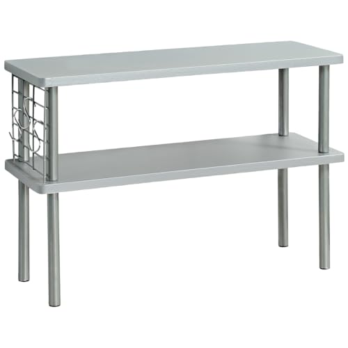 Kesper® | Küchen-Regal grau, Material: FSC®-Zertifiziert - MDF & Metall, Maße: 55x20x38 cm, mit Gitter & 3 Haken, Zusatz-Ablage für Küche & Gewürze, Farbe: Grau | 27835 von Kesper