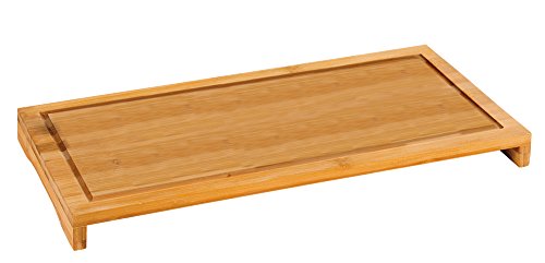 Kesper - 1 Stück Schneide- und Abdeckplatte - Bambusholz - 54 x 28 x 4 cm - große und robuste Herdabdeckung mit Saftrinne - ideal auch als Schneidunterlage oder Servierbrett von Kesper