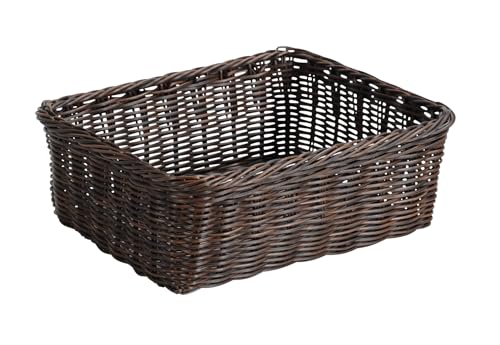 Kesper 17863 Brotkorb aus Kunststoffgeflecht, 32 x 26 x 11 cm, braun-schwarz von Kesper