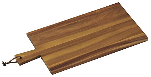 Kesper 20192 Schneidebrett, 45 x 22 x 1,5 cm, Dunkles Akazienholz von Kesper