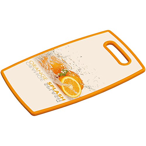 Kesper 30811 Schneid- und Servierbrett "Orange Splash", 37 x 23 x 1,2 cm von Kesper