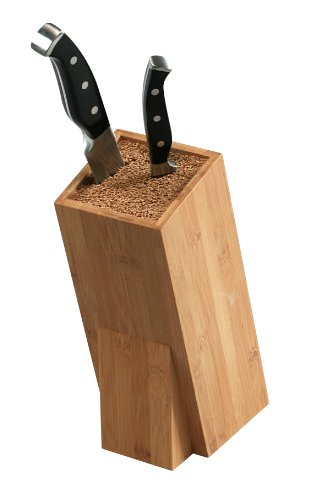 Kesper 57021 Messerblock für Messer und Haushaltshelfer aus Bambus (Messer nicht inkl.!) von Kesper