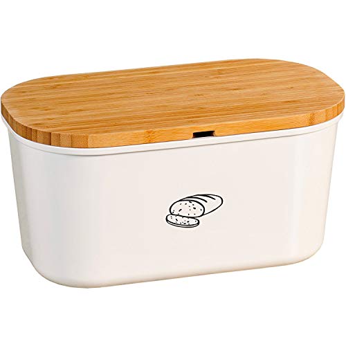 Kesper 58080 Brotbox, Melamin, weiß, 37 x 21.5 x 18.5 cm von Kesper