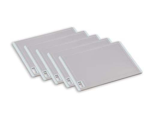 Kesper | 5er Set Schneidebrett, Material: Kunststoff (PP/TPE), Maße: 30 x 20 x 0,95 cm, Farbe: Grau | 30880 von Kesper