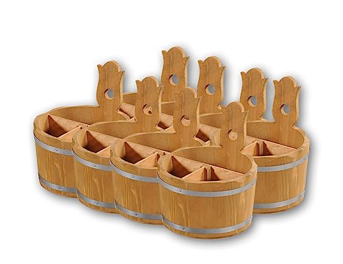 Kesper 69295 / 8er Set Besteckbehälter aus Holz H=20 D=18 cm von Kesper