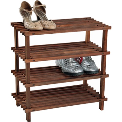 Kesper 69734 Schuhregal vierstäckig, FSC-zertifizierte Tanne, Maße: 54 x 26 x 52 cm von Kesper