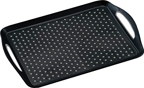 Kesper Tablett, Kunststoff, Schwarz, 45,5 x 32 x 4,5 cm (LxBxH), 77201 von Kesper