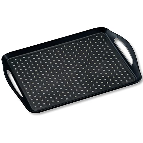Kesper Tablett, Kunststoff, Schwarz, 45,5 x 32 x 4,5 cm (LxBxH), 77201 von Kesper