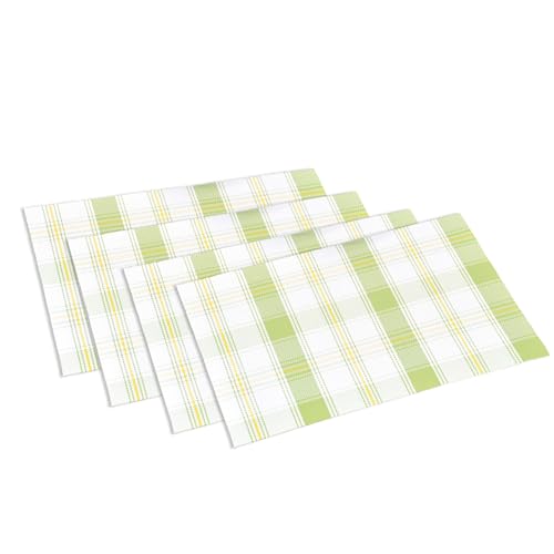 Kesper 77548 | 4er Set Platzset grün-weiß kariert 43 x 29 x 0,1 cm von Kesper