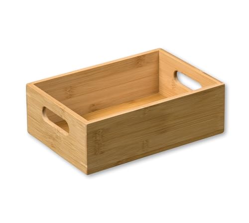 Kesper | Aufbewahrungsbox, stapelbar, Material: FSC®-zertifizierter Bambus, Maße: B 24 x T 16,5 x H 8 cm, Farbe: Braun | 57403 von Kesper