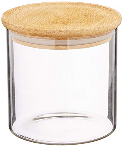 Kesper Aufbewahrungsglas mit Deckel aus Bambus und luftdichtem Verschluss, FSC-zertifiziert, Maße: 10 x 10 cm, Füllmenge: ca. 500 ml, 38008 von Kesper