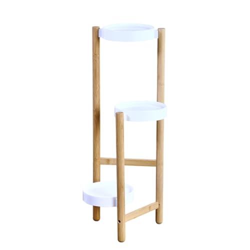 Kesper | Blumenständer, Material: FSC-zertifizierter Bambus, Maße: B: 28 x H: 70 x T: 34cm, Farbe: natur/weiß | 17275 von Kesper