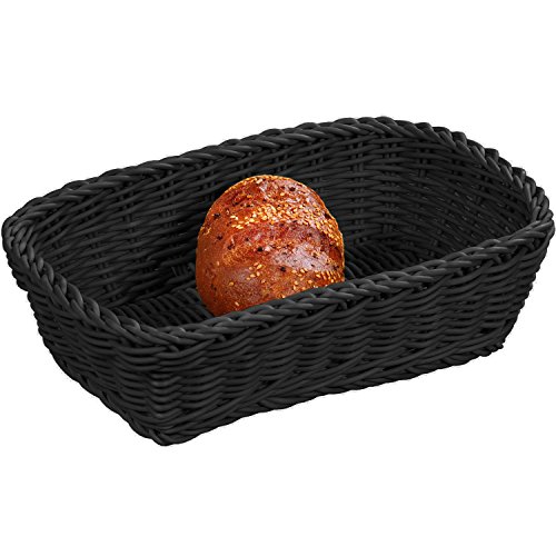 Kesper Brot-Obstkorb oval in schwarz, Plastik, 30 x 20 x 8.5 cm von Kesper