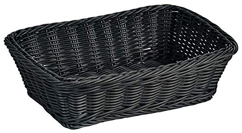 Kesper Brot und Obstkorb, Kunststoff, schwarz, 30 x 20 x 8.5 cm von Kesper