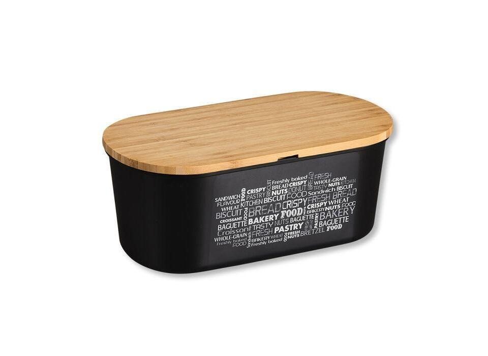 Kesper Brotkasten Brotbox 38502, Kunststoff (PET), Bambus, 2-in-1: Deckel als Schneidebrett von Kesper