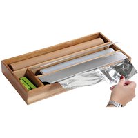 Kesper Folienspender natur Akazie B/H/L: ca. 19x5,4x42 cm von Kesper