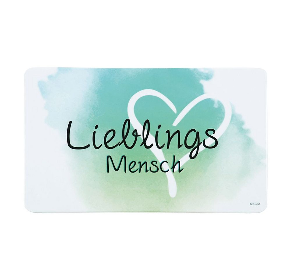 Kesper Frühstücksbrett, Melamin, (Set, 1-St), Dekor-Frühstücksbrettchen Lieblingsmensch 23 x 14 cm von Kesper