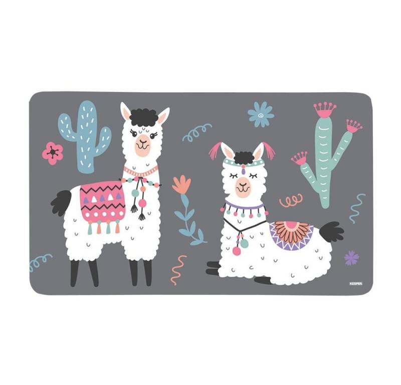 Kesper Frühstücksbrett, Melamin, (Set, 4-St), Dekor-Frühstücksbrettchen Lama 23 x 14 cm von Kesper