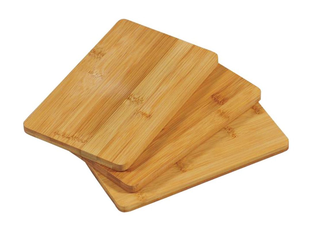 Kesper Frühstücksbrett 3x FRÜHSTÜCKSBRETTCHEN BAMBUS 22x14x1cm Schneidbrett 58003, (3-St), Frühstücksbrett Holz von Kesper
