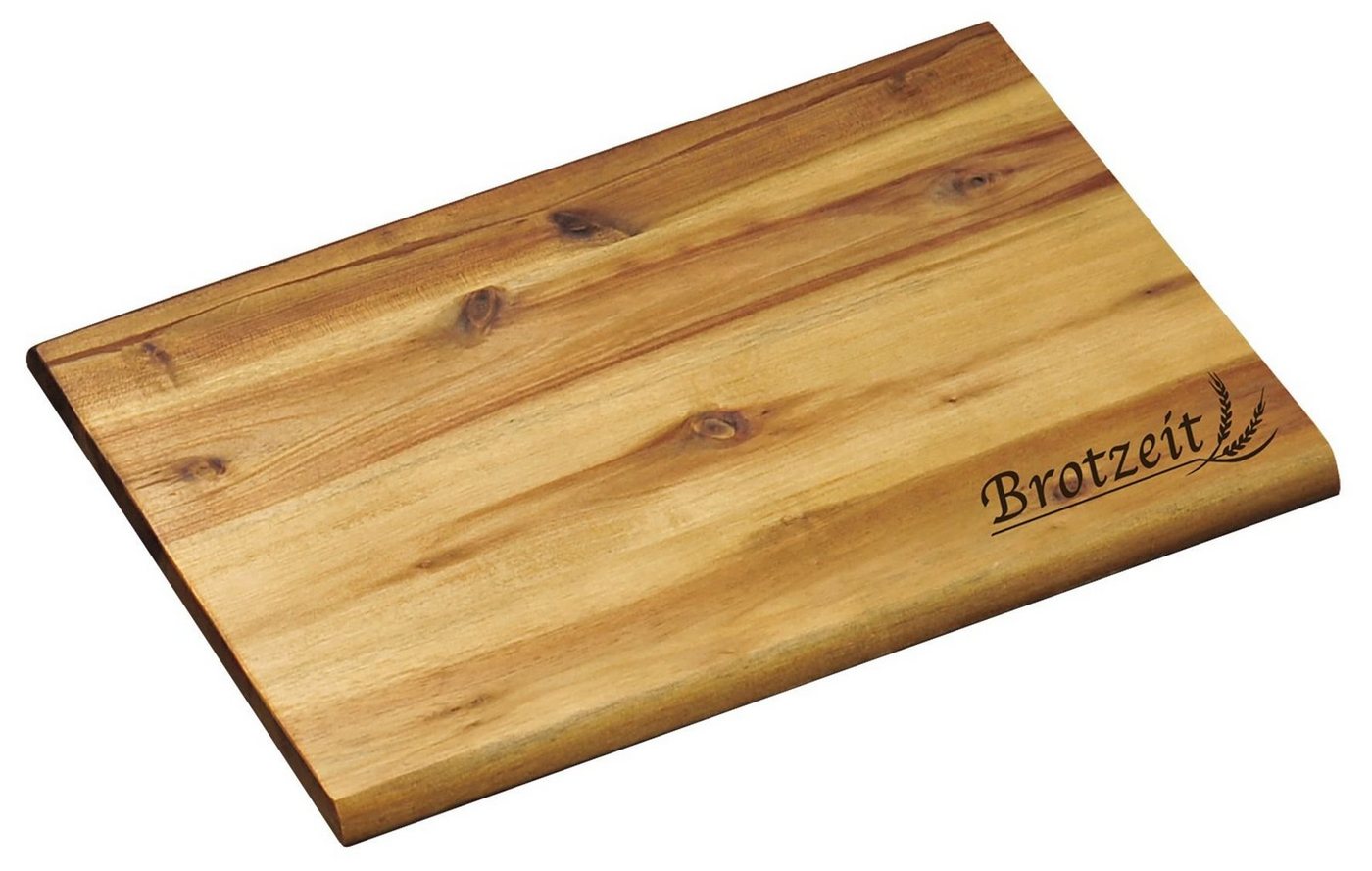 Kesper Frühstücksbrett Brotzeit, Holz, (Set, 2-St), Brotzeitbrett mit Einbrand, aus FSC-zertifiziertem Akazienholz von Kesper