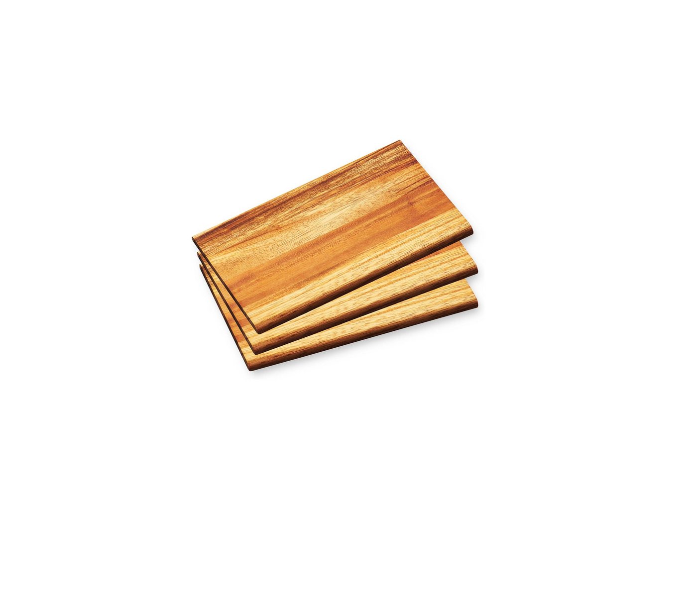 Kesper Frühstücksbrett Frühstücksbrettchen, 3er Pack, Akazienholz, Holz Schneidebrett, Akazienholz, (3-St), für den täglichen Gebrauch, ideal zum servieren von Speisen von Kesper