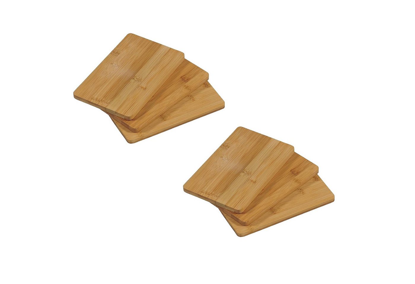 Kesper Frühstücksbrett Frühstücksbrettchen Set, 6er Pack, Bambusholz, Bambusholz, (6-St), strapazierfähig & langlebig, stilvolle Ergänzung für jede Küche von Kesper