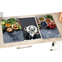 Kesper Herdabdeckplatte Healthy Kitchen bunt Glas B/L: ca. 30x52 cm von Kesper