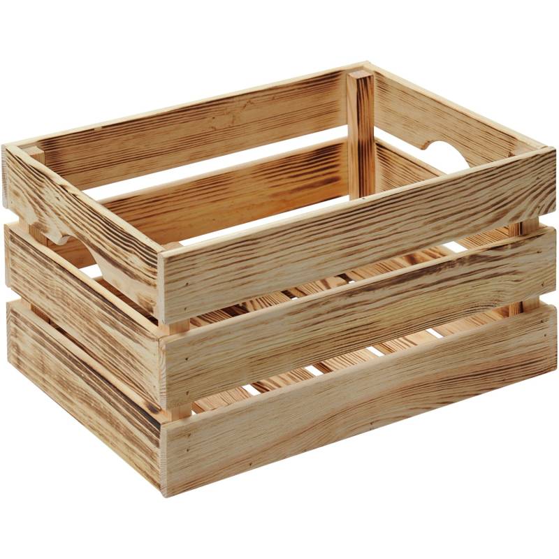 Kesper Holzkiste Kiefer geflammt 23 cm x 30 cm 40 cm 27 l von Kesper
