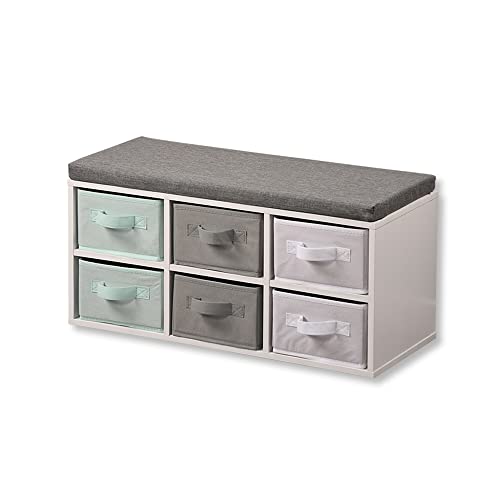 Kesper | Kindersitzbank mit Aufbewahrungsboxen, Material: Spanplatte, Maße: B: 68 x H: 29,5 x T: 33 cm, Farbe: Weiß| 17729 13 Kesper | Kindersitzbank mit Aufbewahrungsboxen, Material: Spanplatte, Maße: B: 68 x H: 29,5 x T: 33 cm, Farbe: Weiß| 17729 13 von Kesper