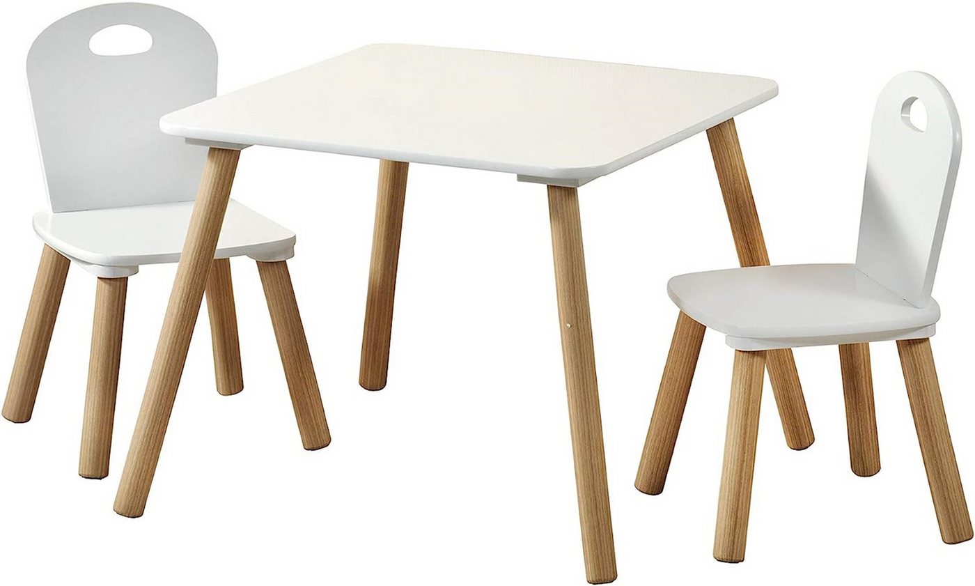Kesper Kindertisch Kindersitzgruppe mit 2 Stühlen, Material: Faserplatte, Farbe: Weiß Kesper Kindertisch Kindersitzgruppe mit 2 Stühlen, Material: Faserplatte, Farbe: Weiß von Kesper